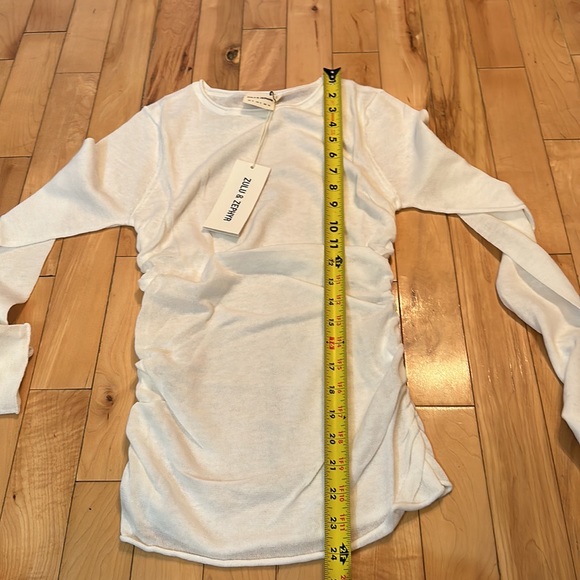 BNWT Zulu & Zephyr Sheer Gathered Knit Top - Picture 8 of 8